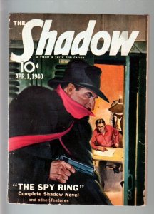 Shadow--April 1940--Pulp Magazine--Street and Smith--VG+
