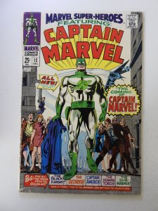 Marvel Super-Heroes #12 1st appearance of Captain Marvel GD+ 2 spine split