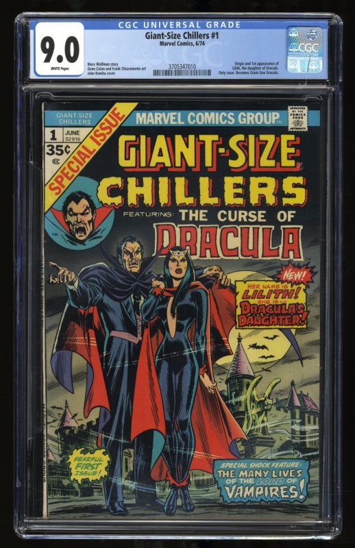 Giant-Size Chillers #1 CGC VF/NM 9.0 White Pages The Monster of Hedgewood Moor!