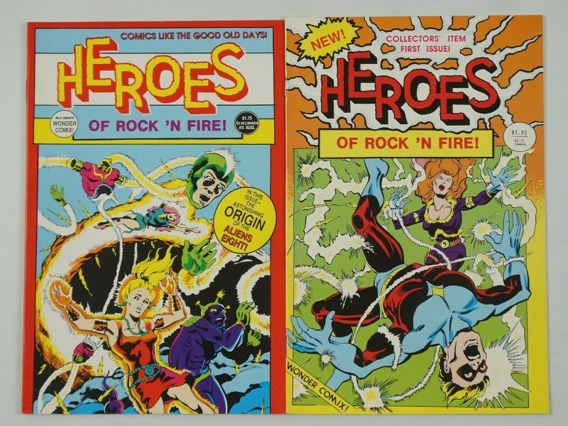 Heroes of Rock 'n Fire! #1-2 VF/NM complete series - wonder comix - nils osmar 