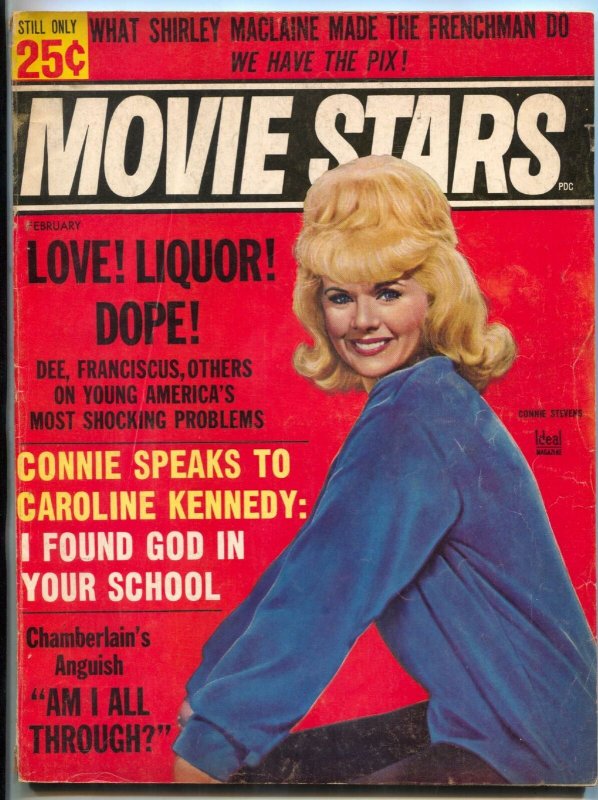 Movie Stars February 1965- Beatles- Connie Stevens cover