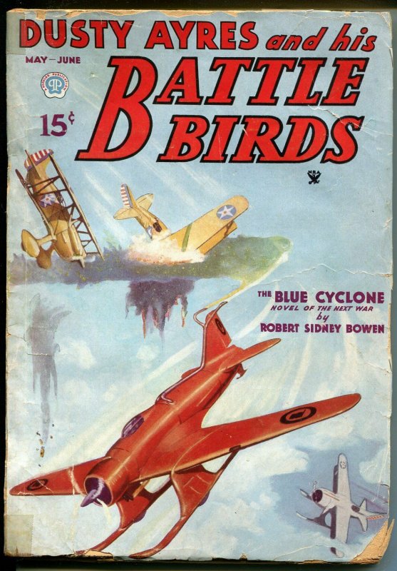 Dusty Ayres and His Battle Birds 5/1935-Popular-Bowen-Blakeslee-Blue Cyclone-G+