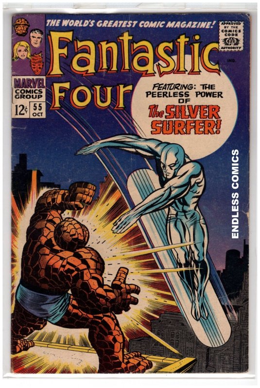 • FANTASTIC FOUR #55 (1966) Silver Surfer! Lee & Kirby! / CR600-0486-GA#1