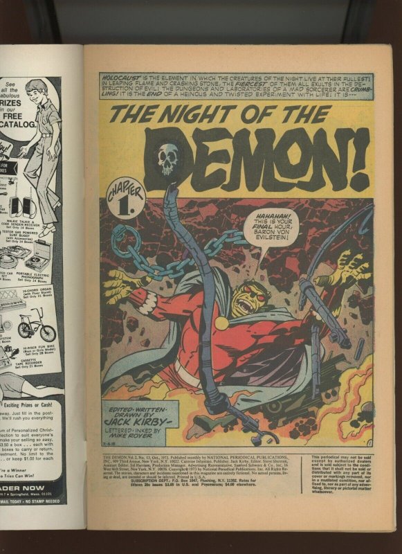 (1973) The Demon #13: BRONZE AGE! (3.0/3.5)