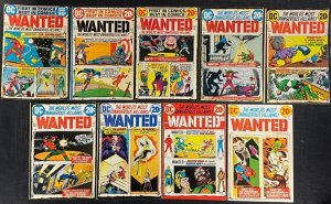 Wanted (1972) #'s 1 2 3 4 5 6 7 8 9 Complete FN+ Lot Starman Batman Superman