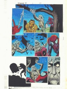 Spider-Man '97 #1 p.37 Color Guide Art - Spidey, Zombie by John Kalisz