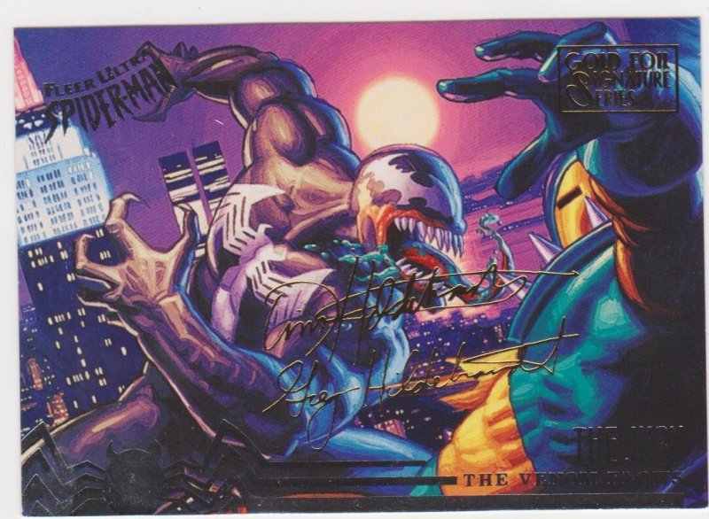 1995 Fleer Ultra Spider-Man Gold Foil Signature Series #104 Venom Flows