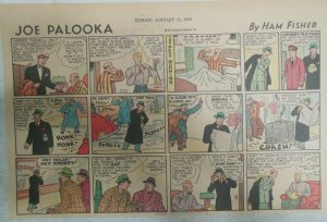 (53) Joe Palooka Sunday Pages by Ham Fisher from 1939 Size: 11 x 15 inches C. Y. 