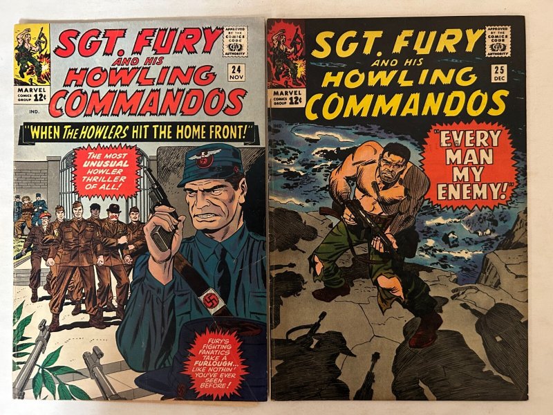 *Sgt Fury (1963 Marvel) 21fn, 22fn, 23fn, 24vg, 25fn