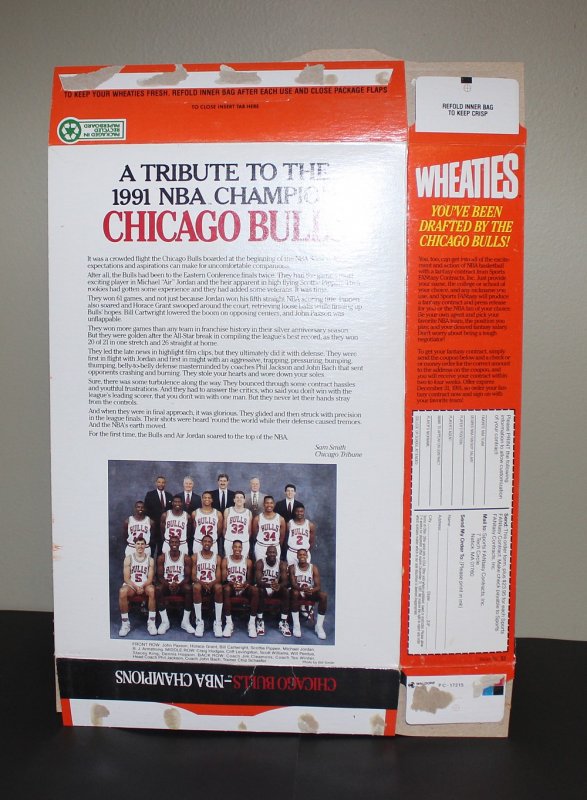 Chicago Bulls Wheaties Box / 1991
