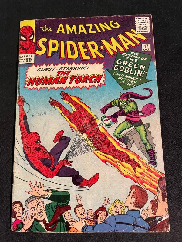 THE AMAZING SPIDER-MAN #17 Second Appearance of Green Goblin, VG+ Condition