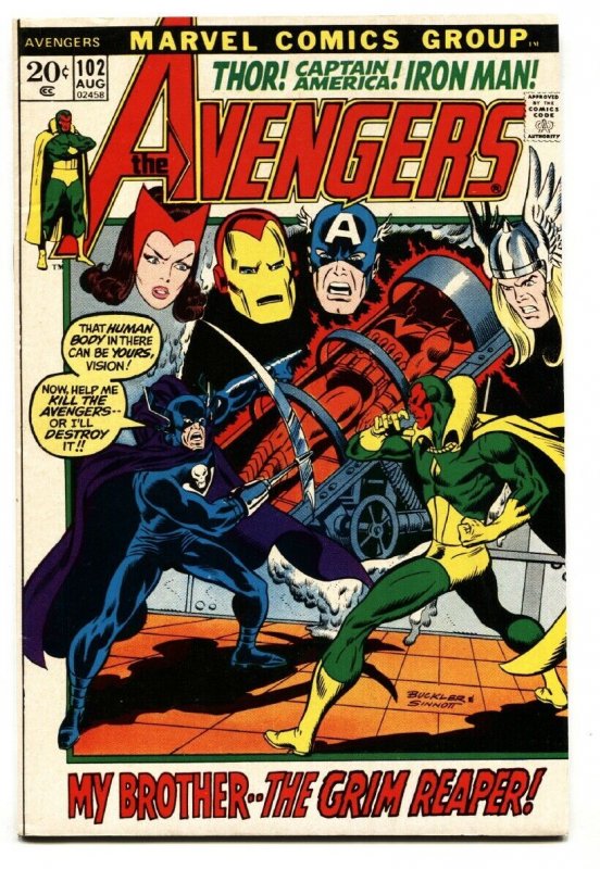 AVENGERS #102-Comic Book-1972-Vision VF/NM