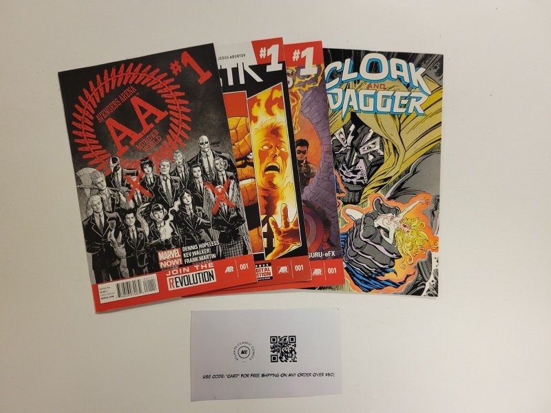 4 Marvel Comics #1 AA + #1 Fant4stk + #1 Invaders + #10 Cloak and Dagger 82 TJ4