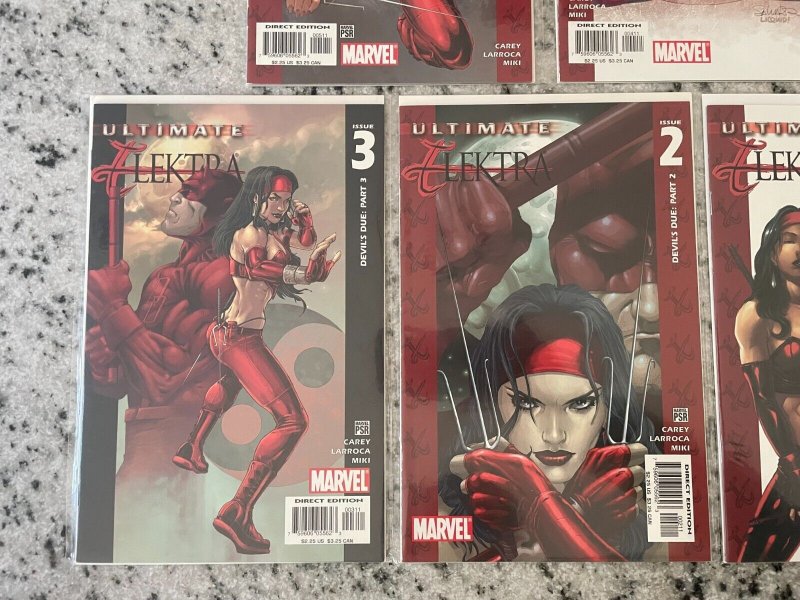 5 Ultimate Elektra Marvel Comic Books # 1 2 3 4 5 NM Daredevil Avengers 12 CH23