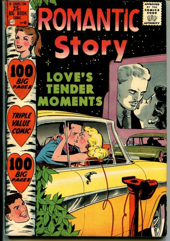 Romantic Story #40 1958-Charlton-100 pages-drive-in theater-FN/VF