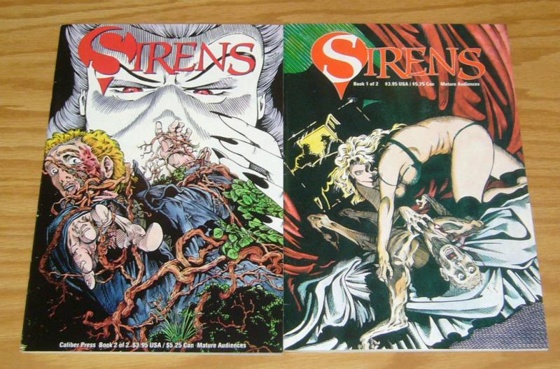 Sirens #1-2 VF/NM complete series - caliber comics set - bad girls 1993