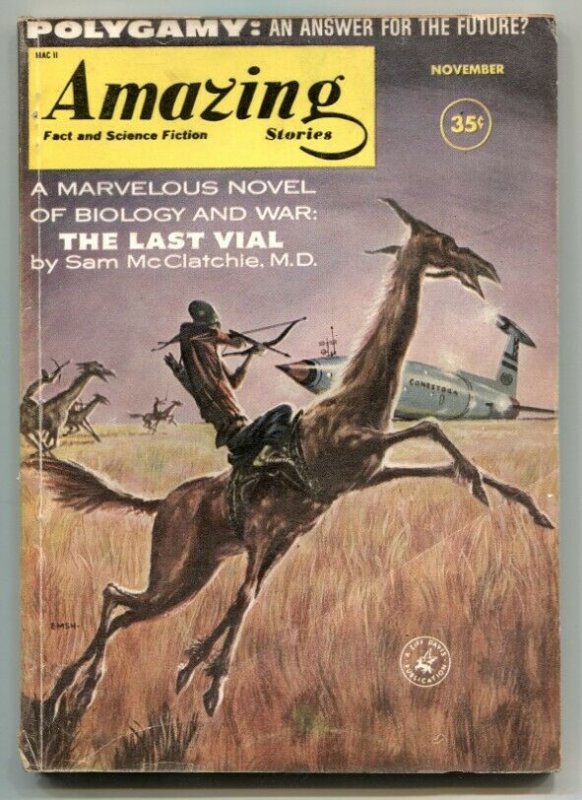 Amazing Stories November 1960-Polygamy- Last Vial VG