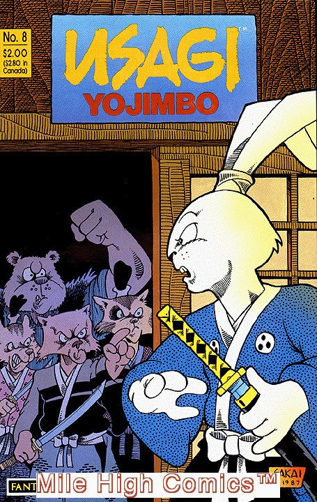 USAGI YOJIMBO (1987 Series)  (FANTAGRAPHICS) #8 Very Fine Comics Book 