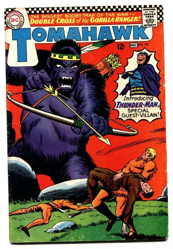 TOMAHAWK #107 1966-DC COMICS-GORILLA COVER THUNDER-MAN VG 