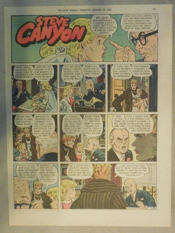 (52) Steve Canyon Sundays by Milton Caniff  from 1962 Complete Year ! Tabloid