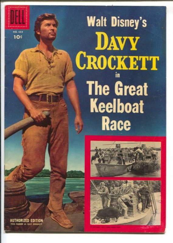 Davy Crockett in The Great Keelboat Race-Four Color Comics #664 1955-Dell-Dis...