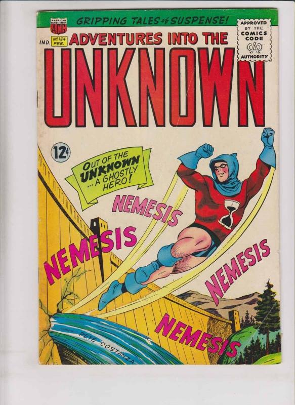 Adventures Into The Unknown #154 FN silver age - 1ST APPEARANCE NEMESIS 1965 ACG