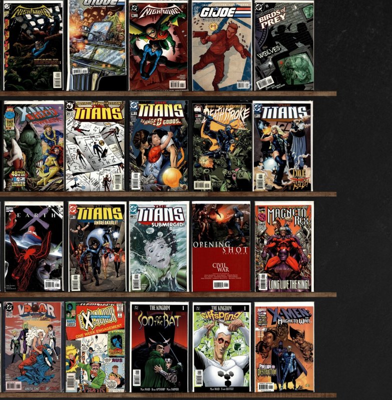 Huge Lot 130+ Comics with The Titans, Nightwing, G.I. Joe: Origins & More!