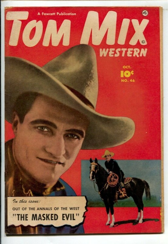 Tom Mix Western #46 1951-Fawcett-Photo cover-Carl Pfeufer story art-FN