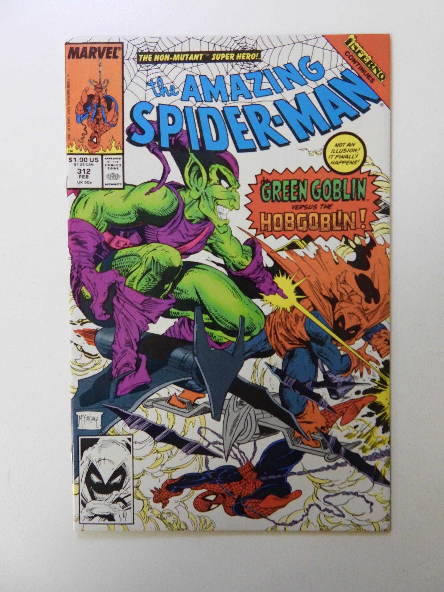 The Amazing Spider Man 312 Direct Edition 1989 Nm Condition Comic Books Copper Age 3677