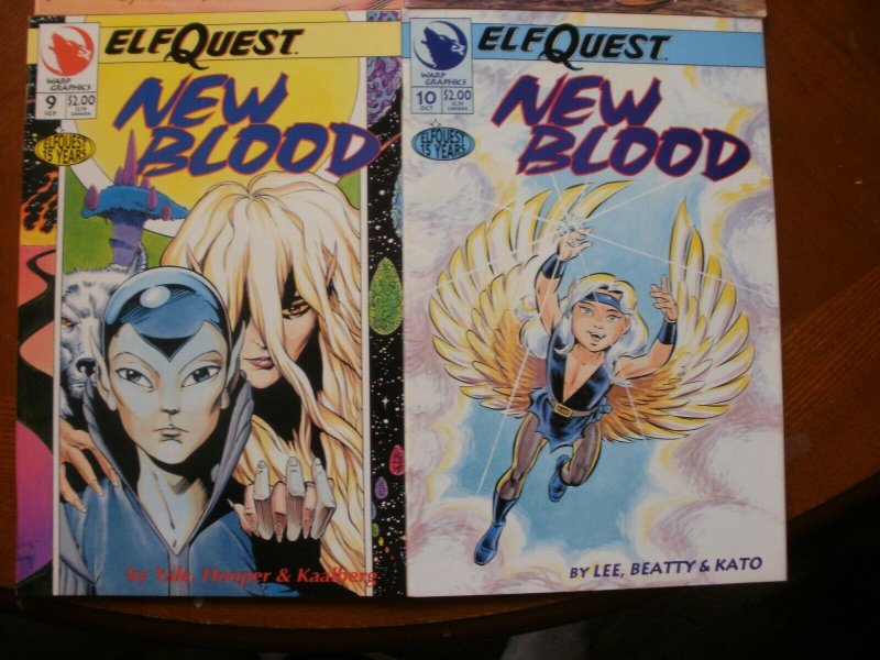 4 Near-Mint Warp ELFQUEST Comic NEW BLOOD #6 #7 #9 #10 (1993) Gertler Lee Yale