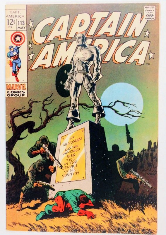 Captain America #113 (5.5, 1969) Iconic cover art by Jim Steranko 