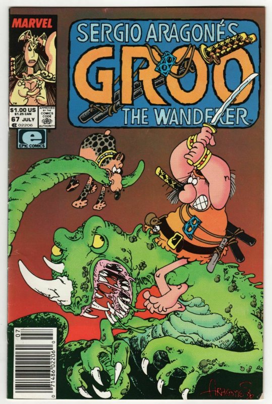 Sergio Aragone's Groo The Wanderer #67 (Marvel, 1990) VG