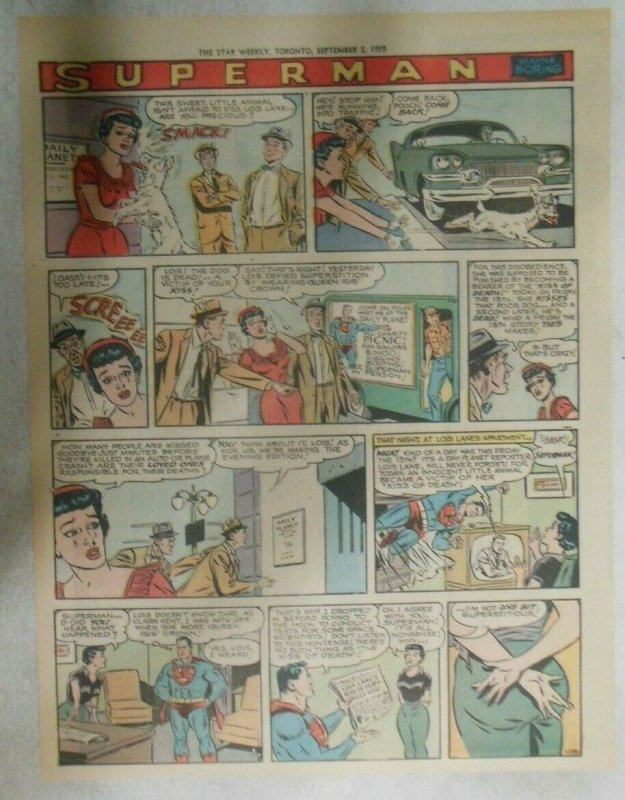 bvSuperman Sunday Page #1036 by Wayne Boring from 9/6/1959 Tabloid Page Size