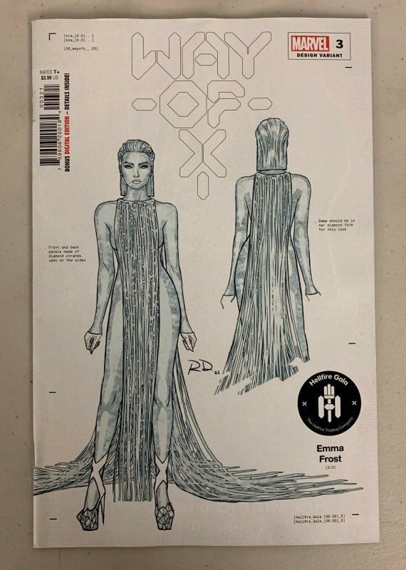 Way of X #3 Dauterman Emma Frost Design Variant 1:50  