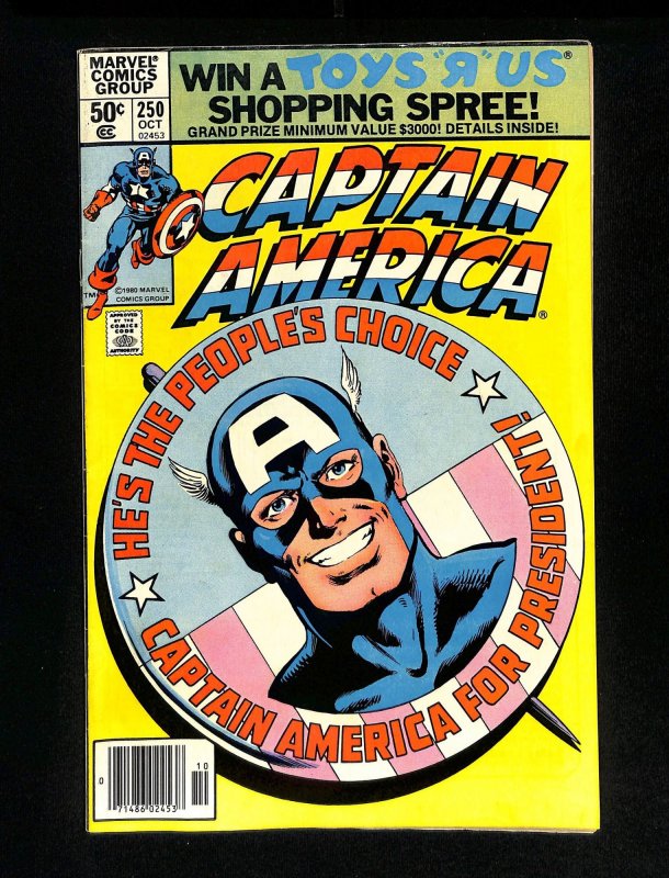 Captain America #250 Newsstand Variant