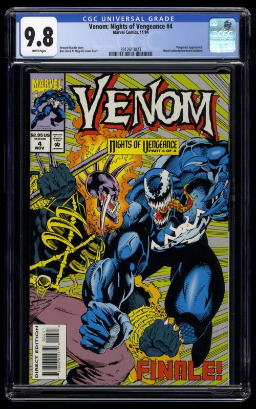 Venom: Nights of Vengeance (1994) #4 CGC NM/M 9.8 White Pages