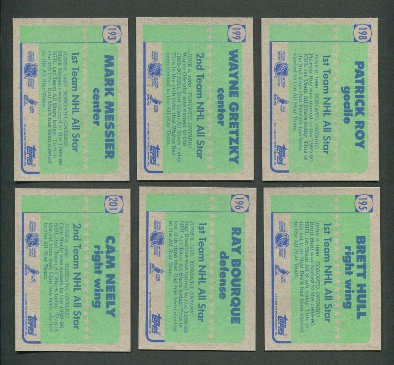 1990 Topps Hockey Set (396) Wayne Gretzky MINT