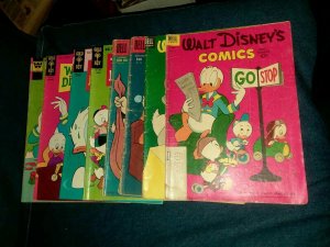 Walt Disney's Comics And Stories 8 Issue Golden Bronze Age Comics Lot