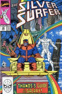 Silver Surfer #35  (1990) Thanos Cover Comic Book VF+ 8.5