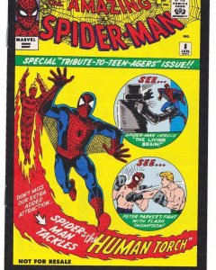 AMAZING SPIDER-MAN #8, VF+, Reprint, Human Torch, 2006, Peter Parker, Marvel, 18