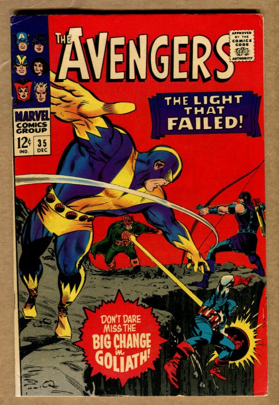 Avengers #35 - The Light That Failed! - 1966 (Grade 7.5) WH