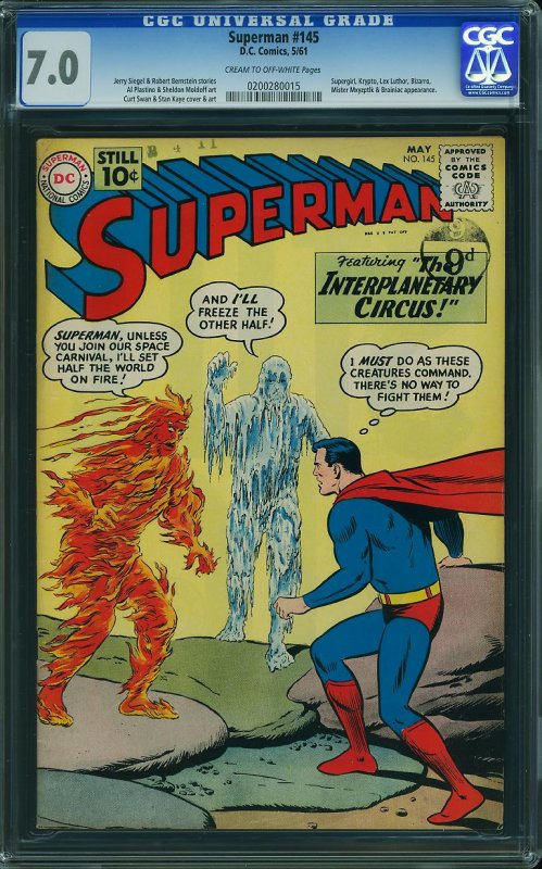 Superman #145 (DC, 1961) CGC 7.0