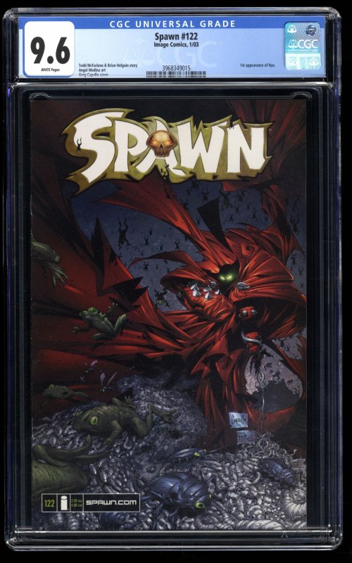 Spawn #122 CGC NM+ 9.6 White Pages 1st Appearance NYX (She-Spawn)!