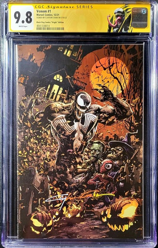 ?? VENOM 1 CGC SS 9.8 CLAYTON CRAIN INFINITY SIGNED VIRGIN DRESS ? 7 Custom 