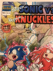 Super Sonic vs. Hyper Knuckles #1 : Archie 1996 VF+; Newsstand Variant