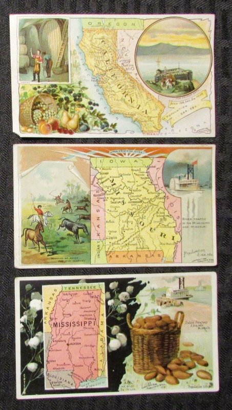 1880's GRIND YOUR COFFEE AT HOME Card LOT of 3 Arbuckle Bros Calf MI MS 3.5/4.5