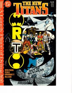 Lot Of 2 DC Comic Book New Titans #60 and Robin #9 AH12