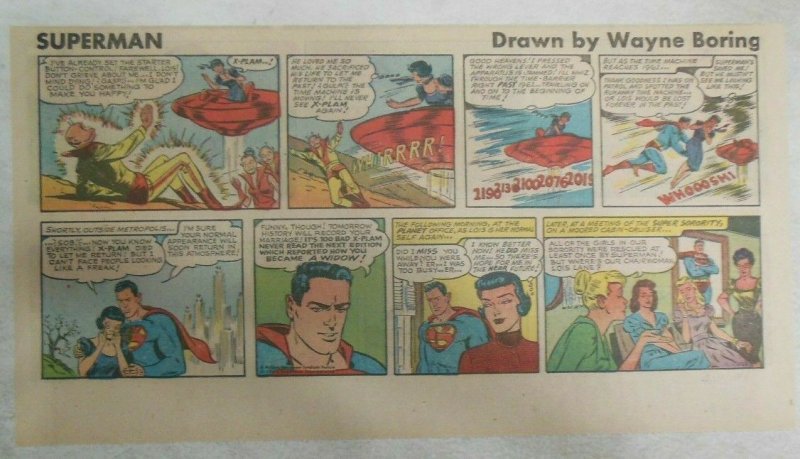 Superman Sunday Page #1123 by Wayne Boring from 4/23/1961 Size ~7.5 x 15 inches