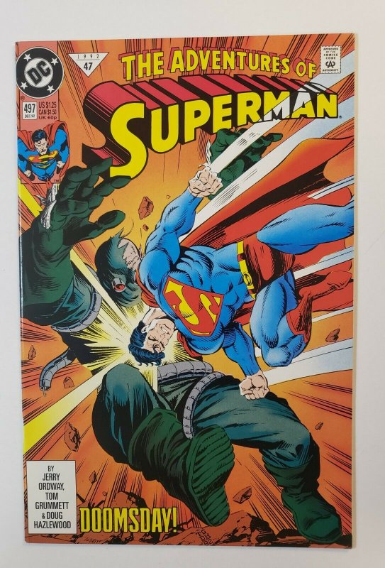 The Adventures Of Superman #497 Doomsday! DC Comics 1992 NM