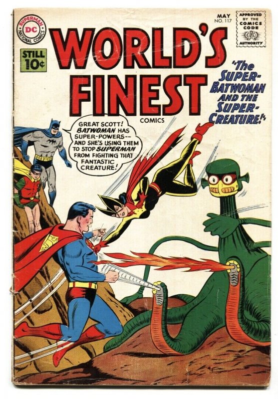 WORLD'S FINEST #117 1961-DC COMICS-SUPERMAN-BATMAN-BATWOMAN-vg